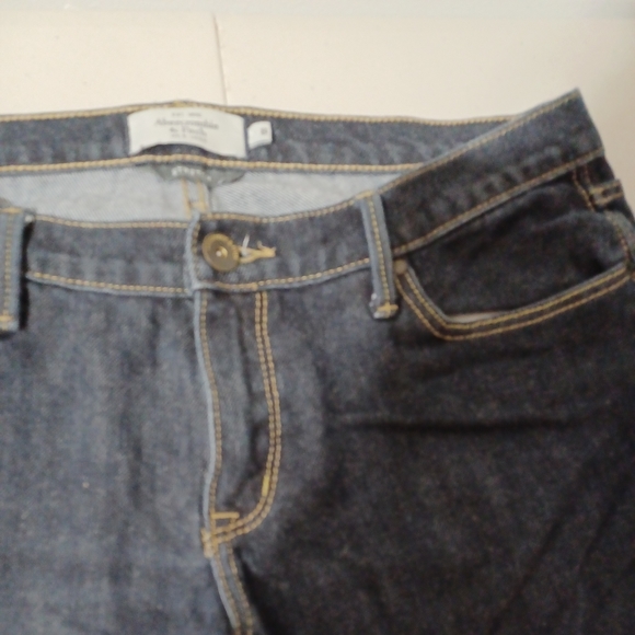 ABERCROMBIE & FITCH Dark Wash Skinny Jeans Women's Juniors Sz 8 pre owned - Picture 2 of 5